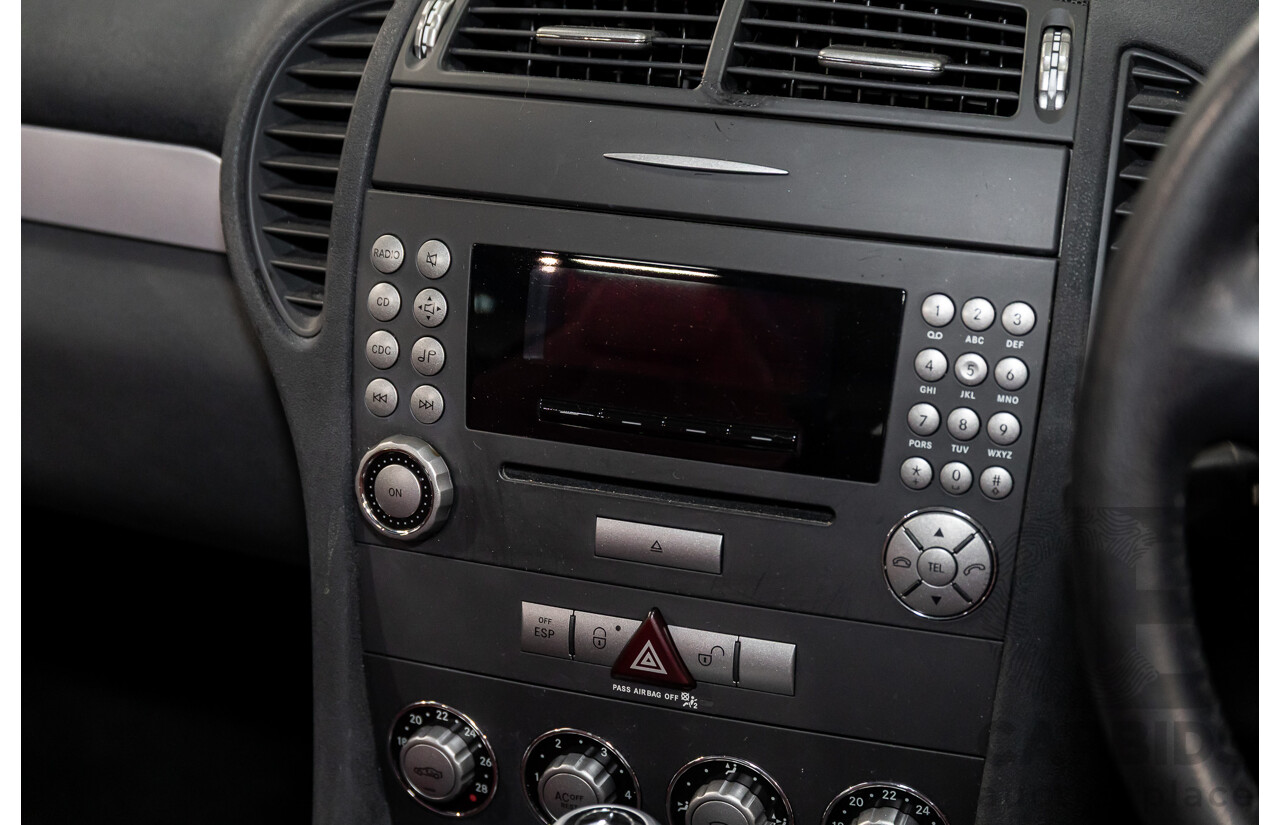 6/2005 Mercedes-Benz SLK200 Kompressor R171 2d Convertible Fire Opal Red (Black Glitter Vinyl Wrap) Supercharged 1.8L