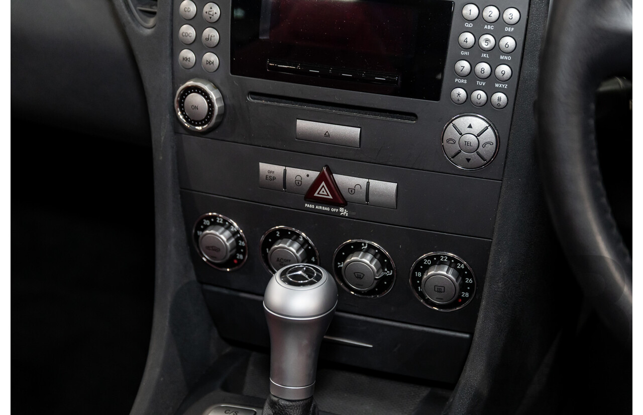 6/2005 Mercedes-Benz SLK200 Kompressor R171 2d Convertible Fire Opal Red (Black Glitter Vinyl Wrap) Supercharged 1.8L