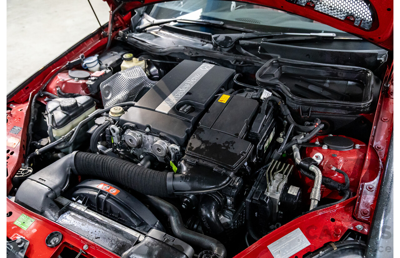 6/2005 Mercedes-Benz SLK200 Kompressor R171 2d Convertible Fire Opal Red (Black Glitter Vinyl Wrap) Supercharged 1.8L