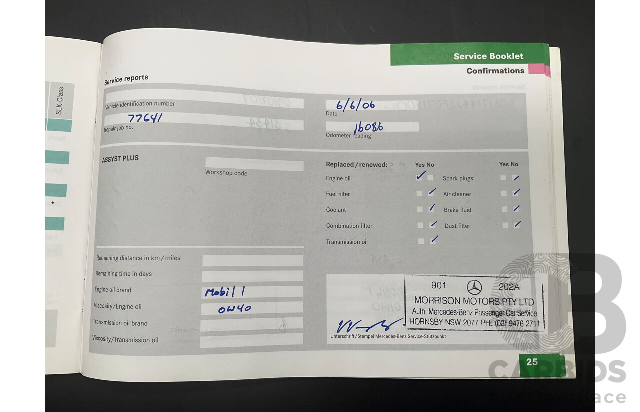 6/2005 Mercedes-Benz SLK200 Kompressor R171 2d Convertible Fire Opal Red (Black Glitter Vinyl Wrap) Supercharged 1.8L