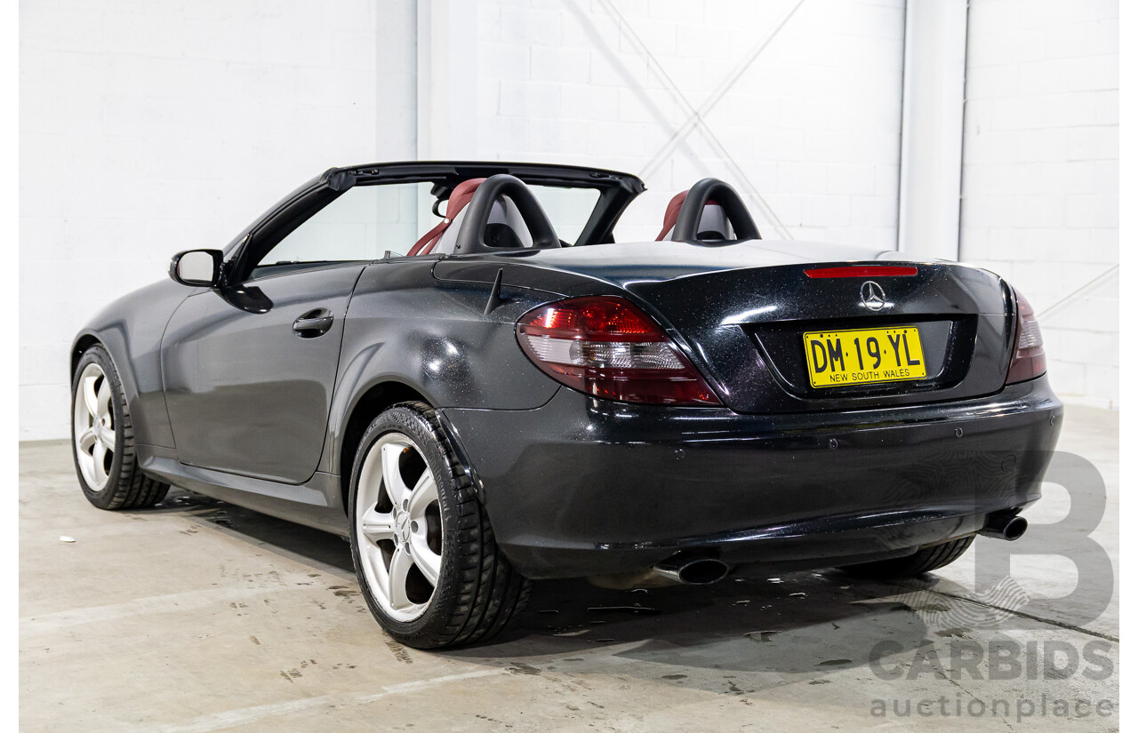 6/2005 Mercedes-Benz SLK200 Kompressor R171 2d Convertible Fire Opal Red (Black Glitter Vinyl Wrap) Supercharged 1.8L