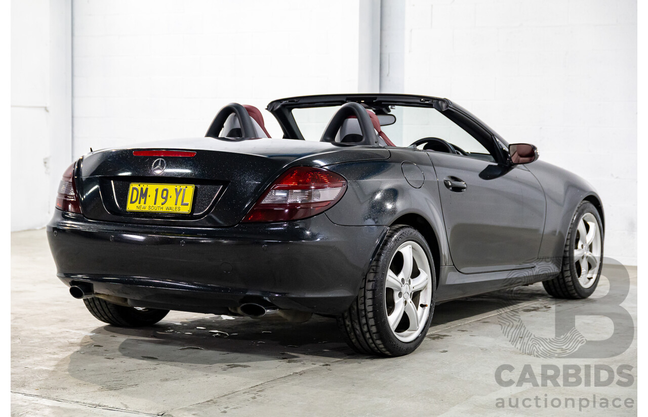 6/2005 Mercedes-Benz SLK200 Kompressor R171 2d Convertible Fire Opal Red (Black Glitter Vinyl Wrap) Supercharged 1.8L