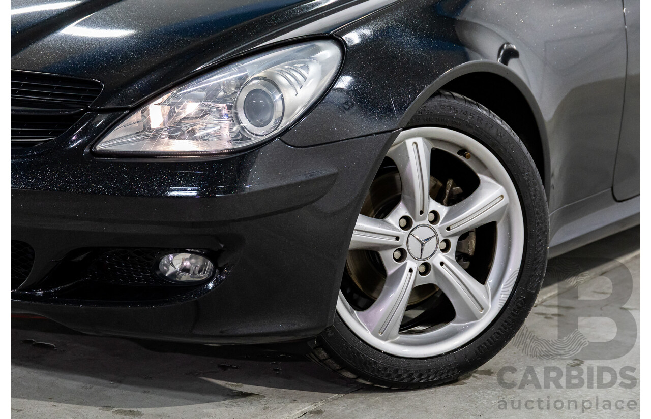 6/2005 Mercedes-Benz SLK200 Kompressor R171 2d Convertible Fire Opal Red (Black Glitter Vinyl Wrap) Supercharged 1.8L