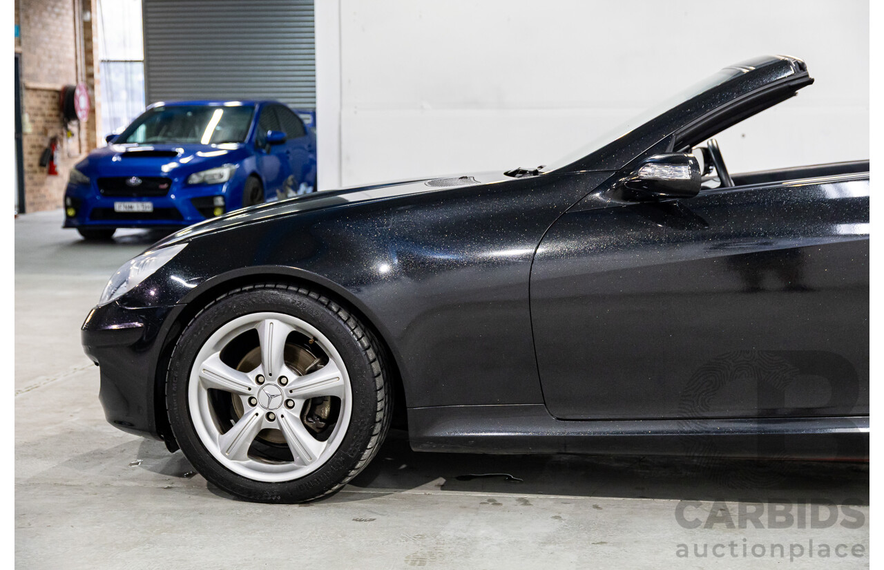 6/2005 Mercedes-Benz SLK200 Kompressor R171 2d Convertible Fire Opal Red (Black Glitter Vinyl Wrap) Supercharged 1.8L