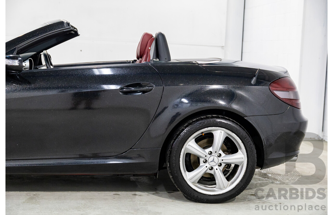 6/2005 Mercedes-Benz SLK200 Kompressor R171 2d Convertible Fire Opal Red (Black Glitter Vinyl Wrap) Supercharged 1.8L