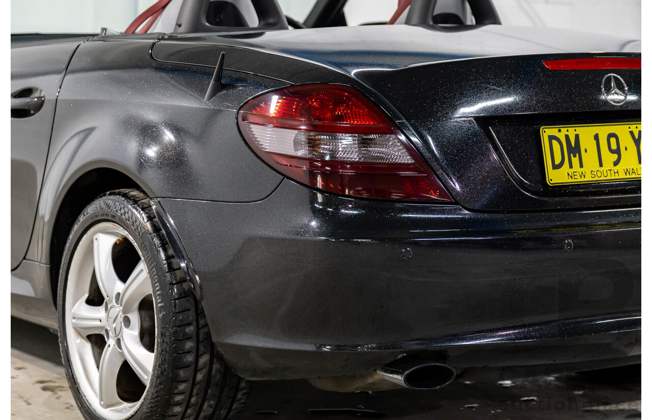 6/2005 Mercedes-Benz SLK200 Kompressor R171 2d Convertible Fire Opal Red (Black Glitter Vinyl Wrap) Supercharged 1.8L