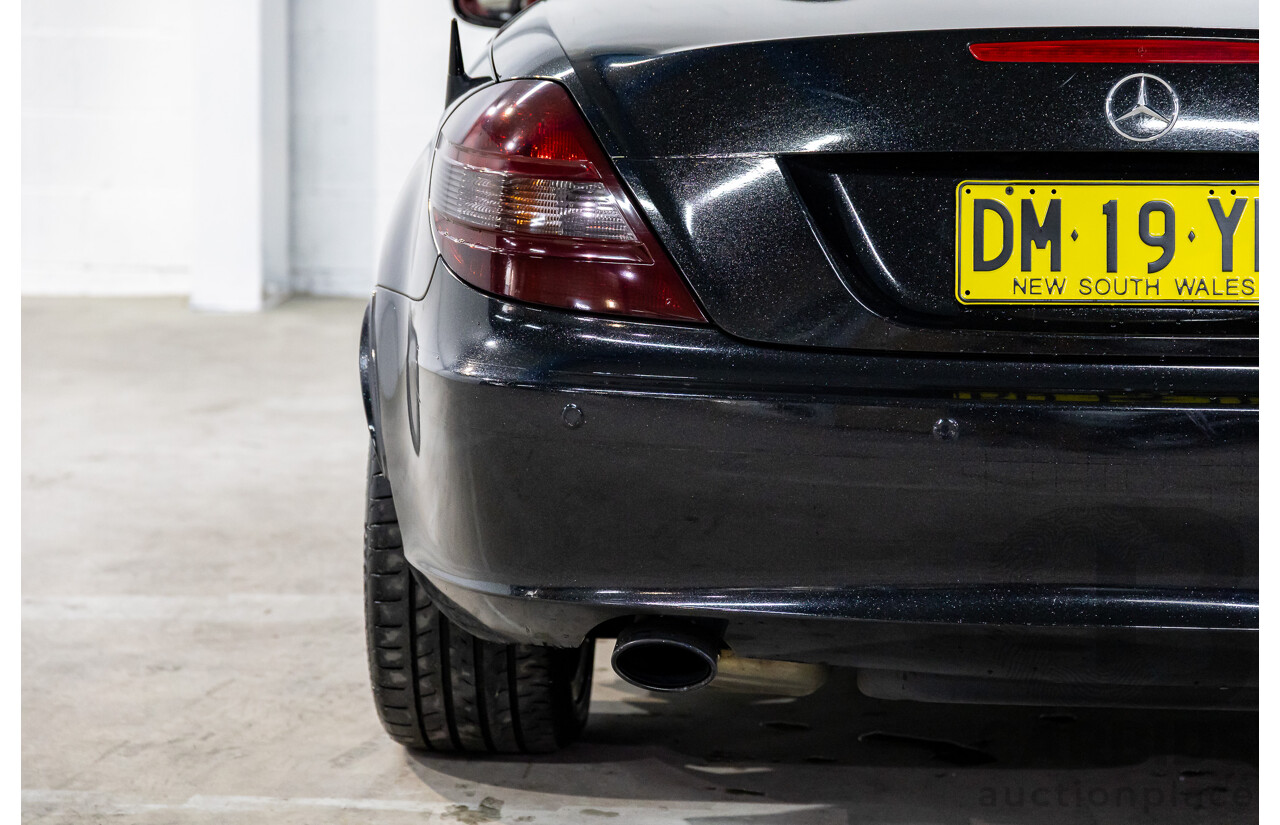 6/2005 Mercedes-Benz SLK200 Kompressor R171 2d Convertible Fire Opal Red (Black Glitter Vinyl Wrap) Supercharged 1.8L