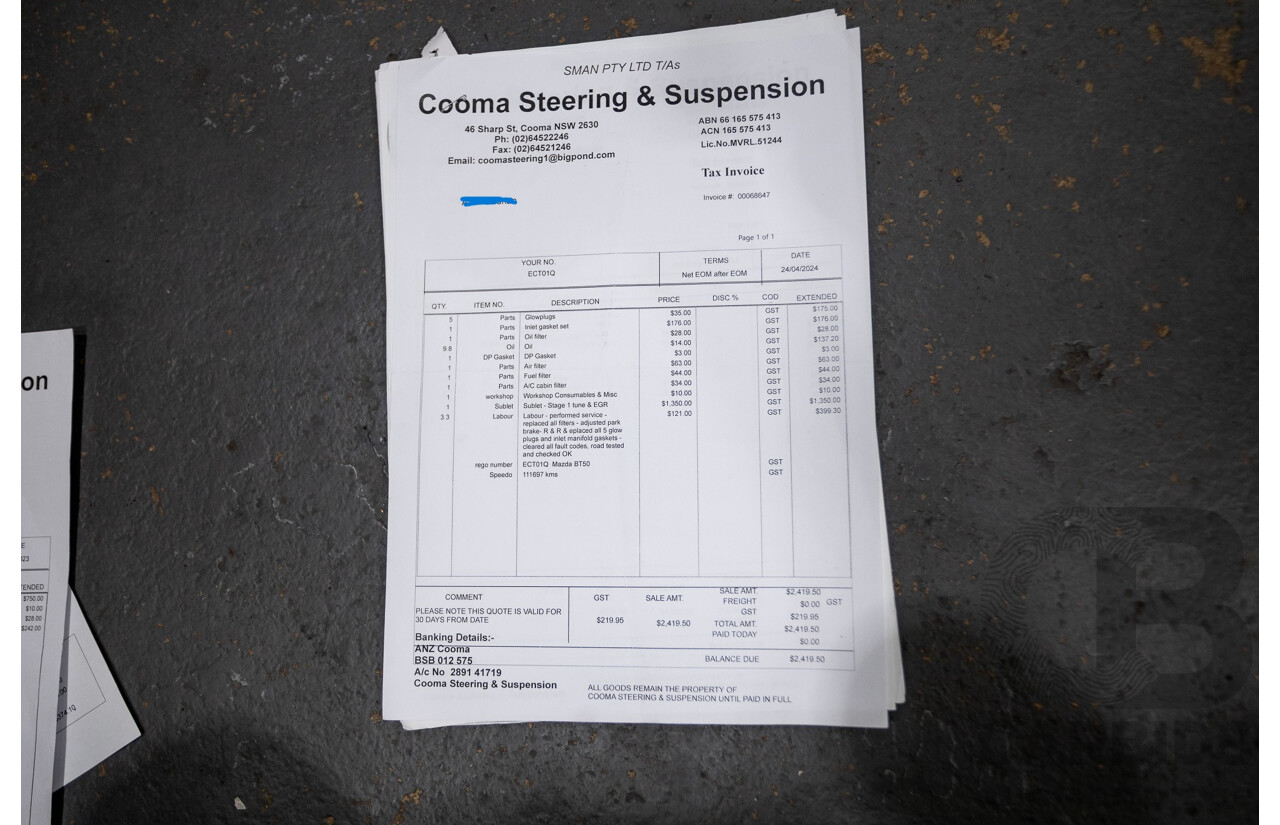 08/2017 Mazda BT-50 XT (4x4) MY17 UPDATE Freestyle C/Chas White Turbo Diesel 3.2L