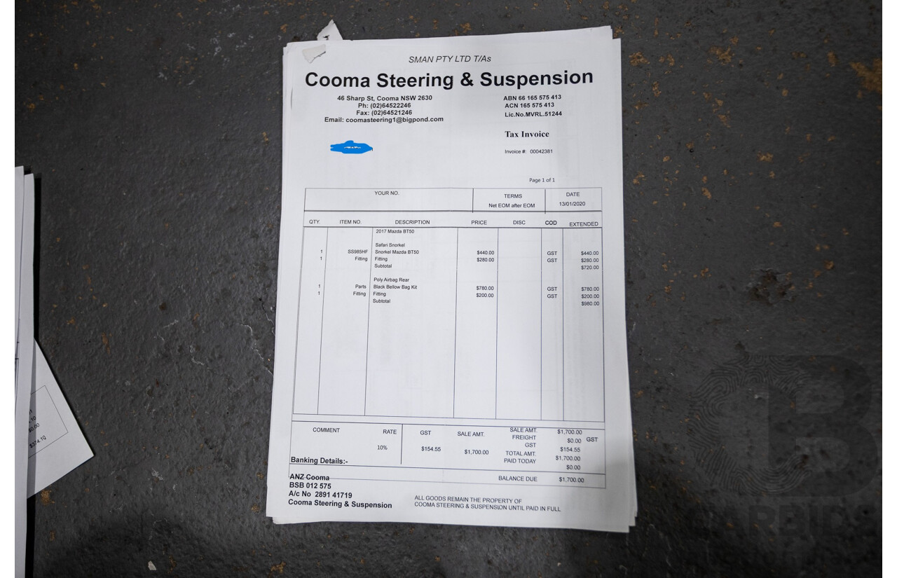 08/2017 Mazda BT-50 XT (4x4) MY17 UPDATE Freestyle C/Chas White Turbo Diesel 3.2L