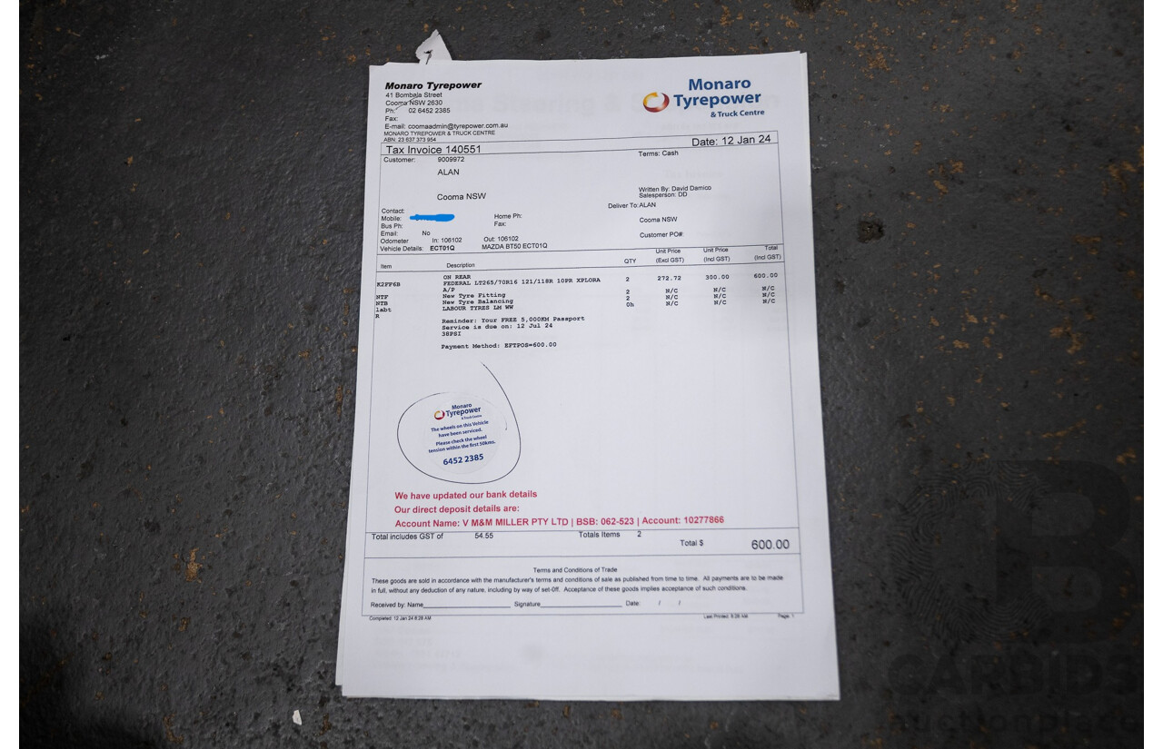 08/2017 Mazda BT-50 XT (4x4) MY17 UPDATE Freestyle C/Chas White Turbo Diesel 3.2L