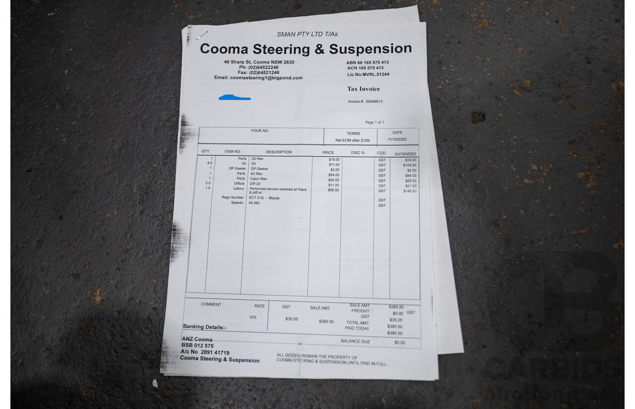 08/2017 Mazda BT-50 XT (4x4) MY17 UPDATE Freestyle C/Chas White Turbo Diesel 3.2L