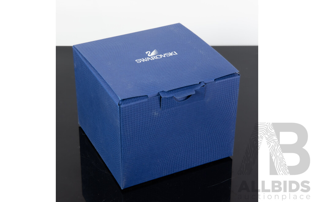 Swarovski Austrian Crystal Chimpanzee and Baby Figure in Original Box and Packaging