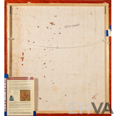 Maisie Campbell Napaltjarri (20th Century, Indigenous-Australian, 1958-), Tjukurrpa - Women's Ceremony (2021), Wonderful Original Acrylic on Canvas, 84 x 90 cm