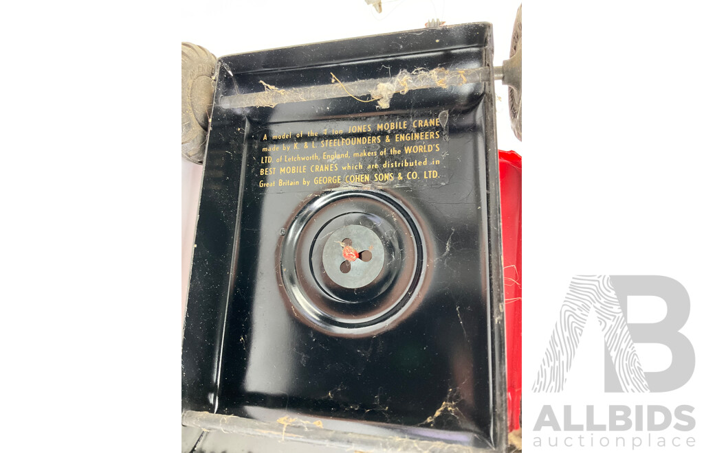 Vintage Tri Ang Pressed Steel Jones KL 44 Crane