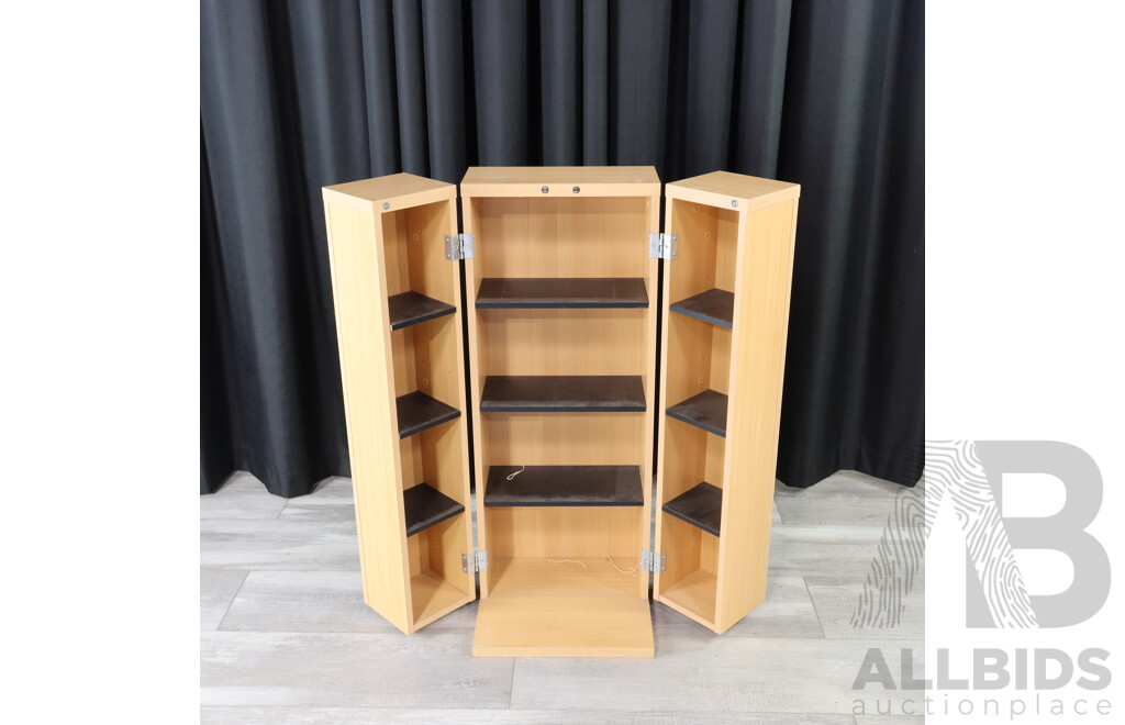 Collection of Three Laminated CD Storage Racks