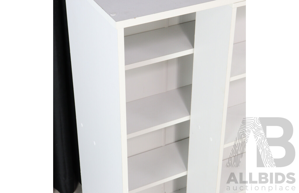 Collection of Three Laminated CD Storage Racks