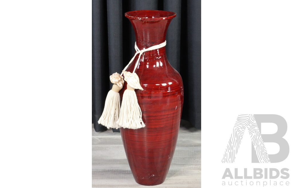 Plastic Floor Vase with Collection of Walking Sticks and Terracotta Vase