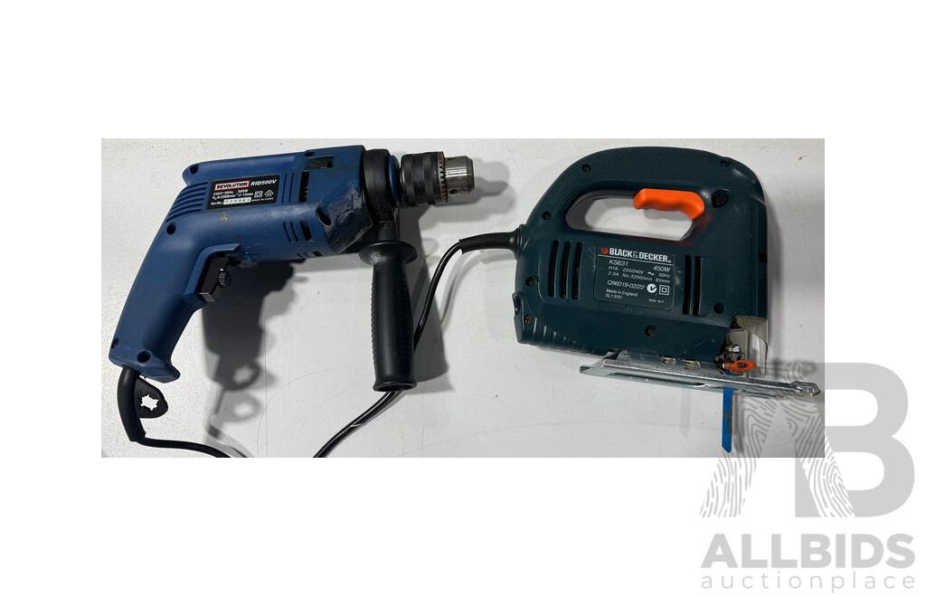 Assorted Lot of Hand and Power Tools - Saw, Screw Driver, Earmuffs, and More