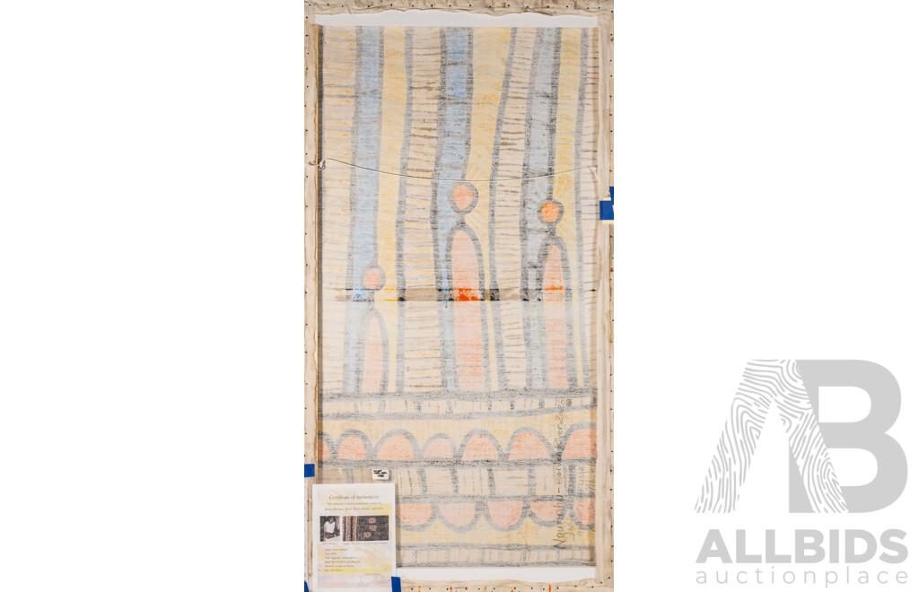 Annie Marlissa, (20th Century, Indigenous Australian), Ngunnhu - Barwon River (2020), Original Acrylic on Canvas Cloth, 147 x 79 cm
