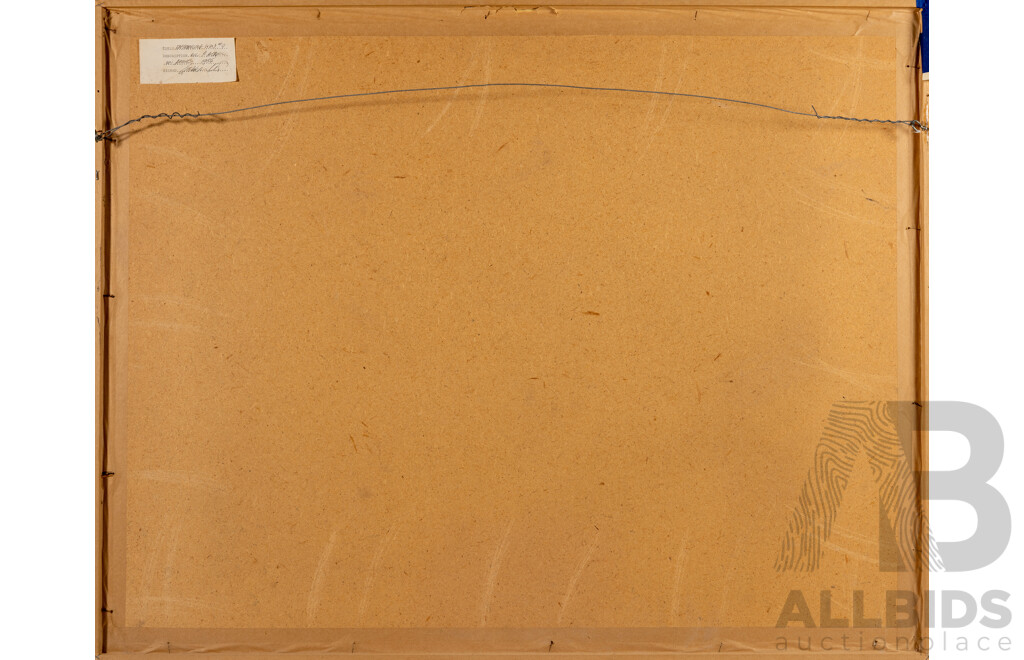 Graham Kuo (20th Century, Chinese-Born Australian, 1948-), Entrancing Wind # 9 (1986), Wonderful Original Oil & Acrylic on Arches Paper, 77 x 97 cm (frame)