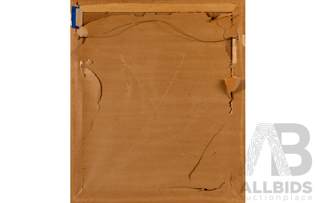 Henk Guth, (20th Century, Dutch-Australian, 1921-2003), Serpentine Gorge, Oil on Board, 70 x 60 cm (frame)