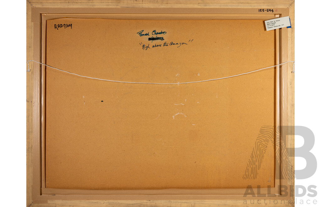 Ronald Chambers, (20th Century, Australian, active c.1980s), High Above the Amazon, Original Oil on Board, 102 x 130 cm (frame)