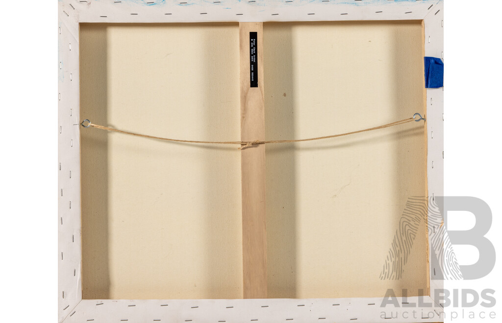 Peter Clark, (20th Century, Australian), Lone Cottage with Cows - Australian Outback, Original Acrylic on Canvas, 50 x 60 cm