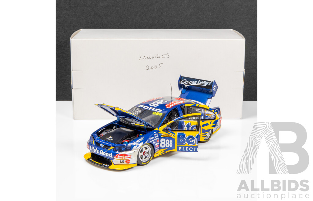 Classic Carlectables 2005 Ford BF Falcon V8 Supercar Craig Lowndes Betta Electrical #888 1:18 Scale Model Car