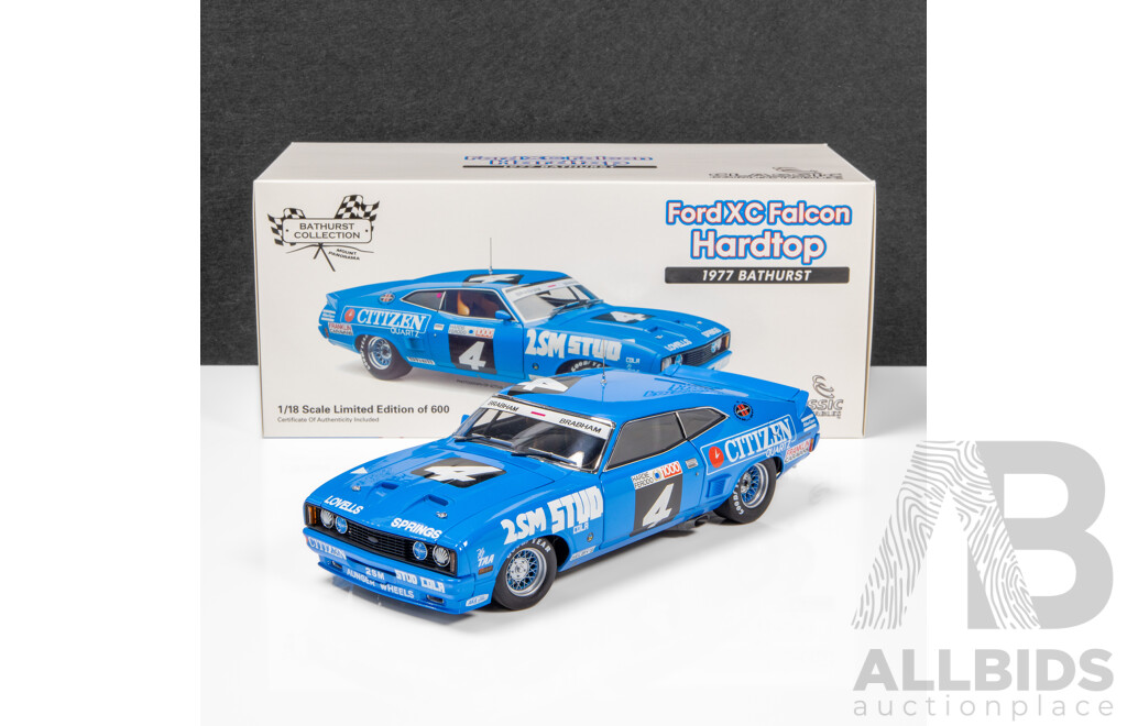 Classic Carlectables 1977 Ford XC Falcon Hardtop GS 500 Bathurst Brabham Blue #4 515/600 1:18 Scale Model Car