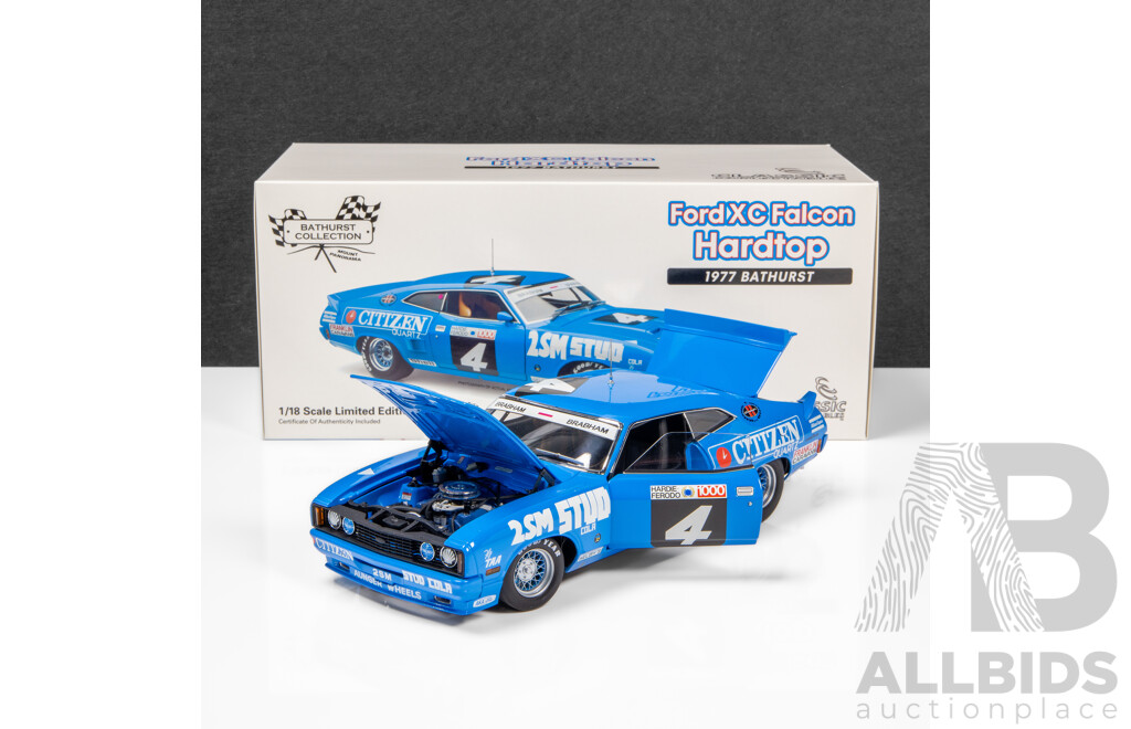 Classic Carlectables 1977 Ford XC Falcon Hardtop GS 500 Bathurst Brabham Blue #4 515/600 1:18 Scale Model Car