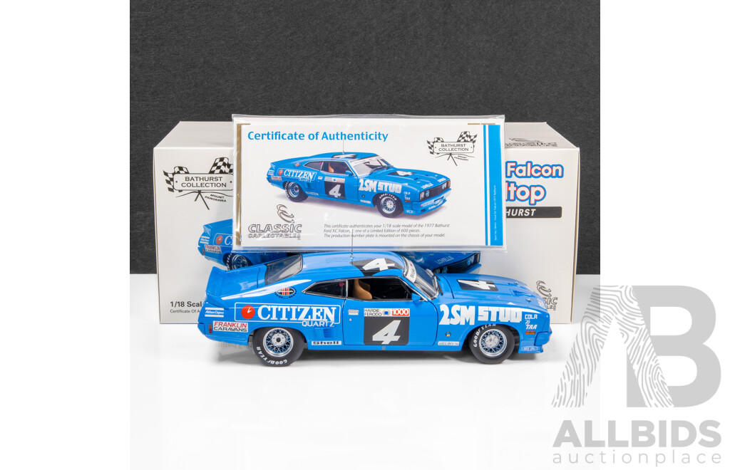 Classic Carlectables 1977 Ford XC Falcon Hardtop GS 500 Bathurst Brabham Blue #4 515/600 1:18 Scale Model Car