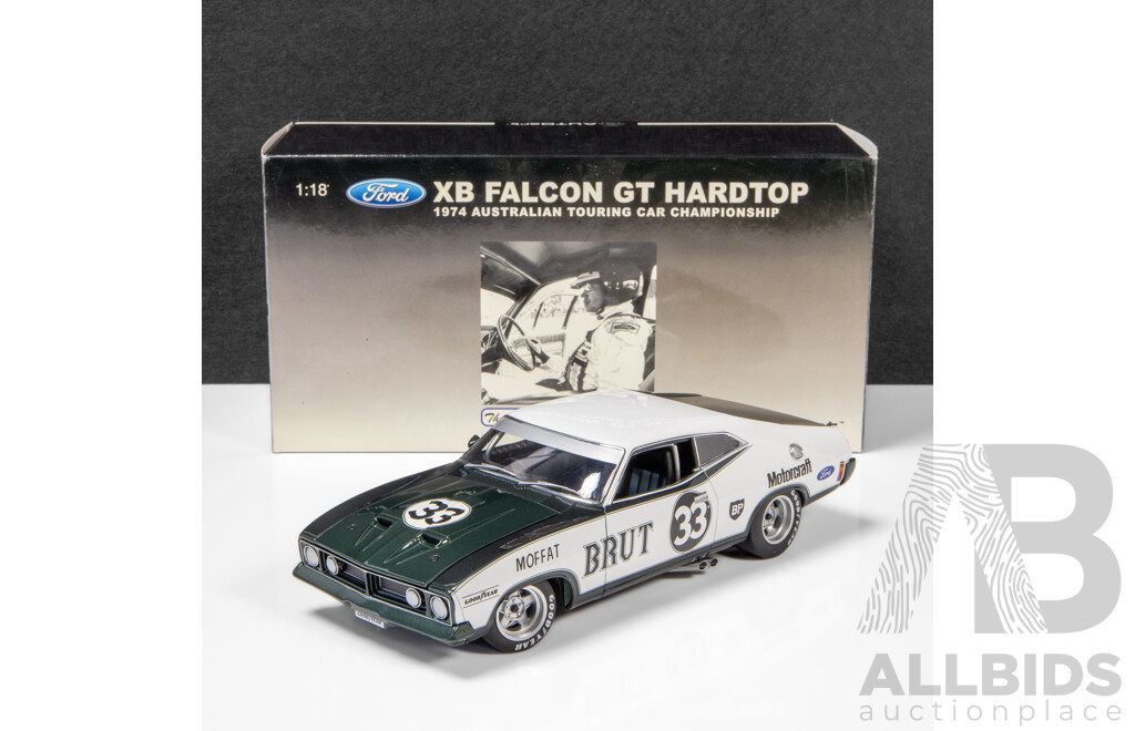 AUTOart 1974 Ford XB GT Falcon Hardtop ATCC 3rd Place Allan Moffat Brut #33 906/4000 1:18 Scale Model Car - Signed COA