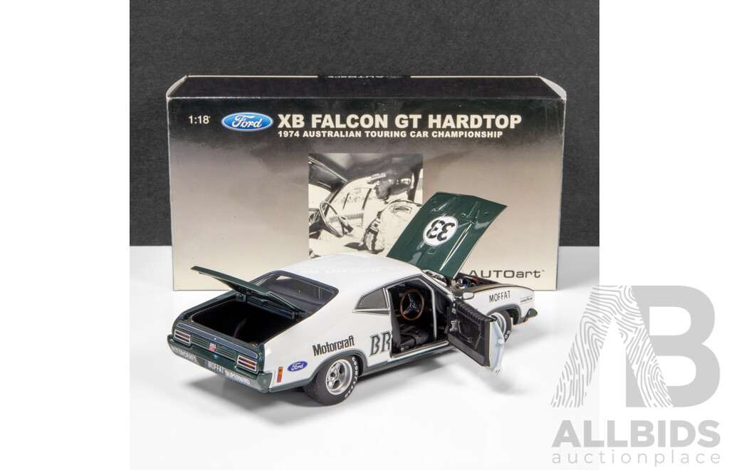 AUTOart 1974 Ford XB GT Falcon Hardtop ATCC 3rd Place Allan Moffat Brut #33 906/4000 1:18 Scale Model Car - Signed COA