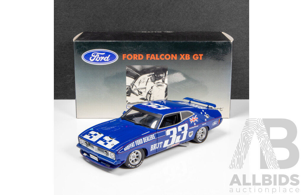 AUTOart 1974 Ford XB GT Falcon Hardtop Bathurst Allan Moffat / Dieter Glemser Brut #33 5367/6000 1:18 Scale Model Car - Signed COA