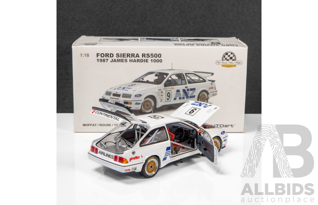 AUTOart 1987 Ford Sierra RS500 James Hardie 1000 Moffat / Rouse / Tassin ANZ #9 1:18 Scale Model Car