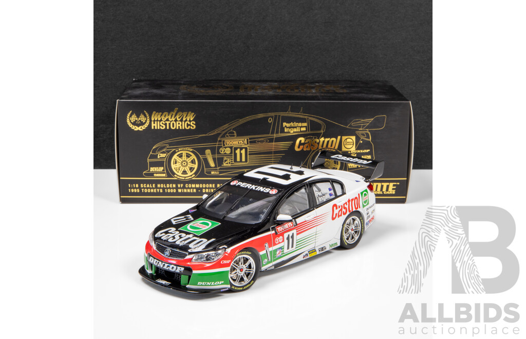 Biante Modern Historics Holden VF Commodore 1995 Tooheys 1000 Winner Retrospective Livery Perkins/Ingall #11 131/1002 1:18 Scale Model Car - Double Signed COA