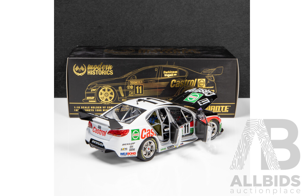 Biante Modern Historics Holden VF Commodore 1995 Tooheys 1000 Winner Retrospective Livery Perkins/Ingall #11 131/1002 1:18 Scale Model Car - Double Signed COA
