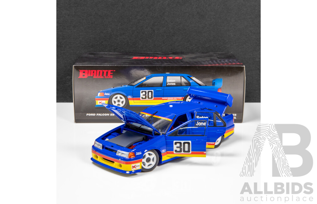 Biante 1992 Ford EB Falcon Sandown 500 EB Debut Seton/Jones Blue #30 442/684 1:18 Scale Model Car
