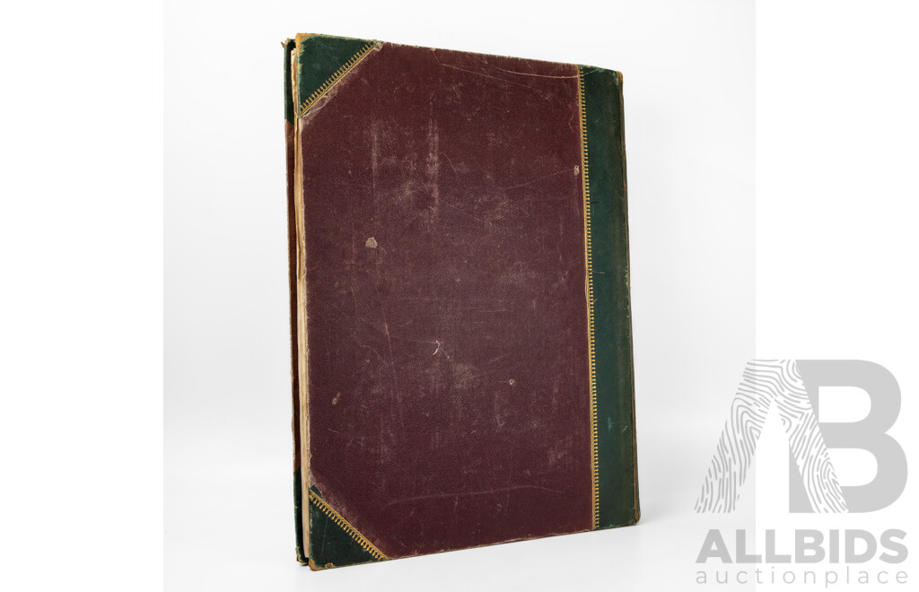 Wonderful Bound Antique Portfolio of Newspapers Published in New South Wales in 1875, 61L x 47W x 7D cm (dimensions)