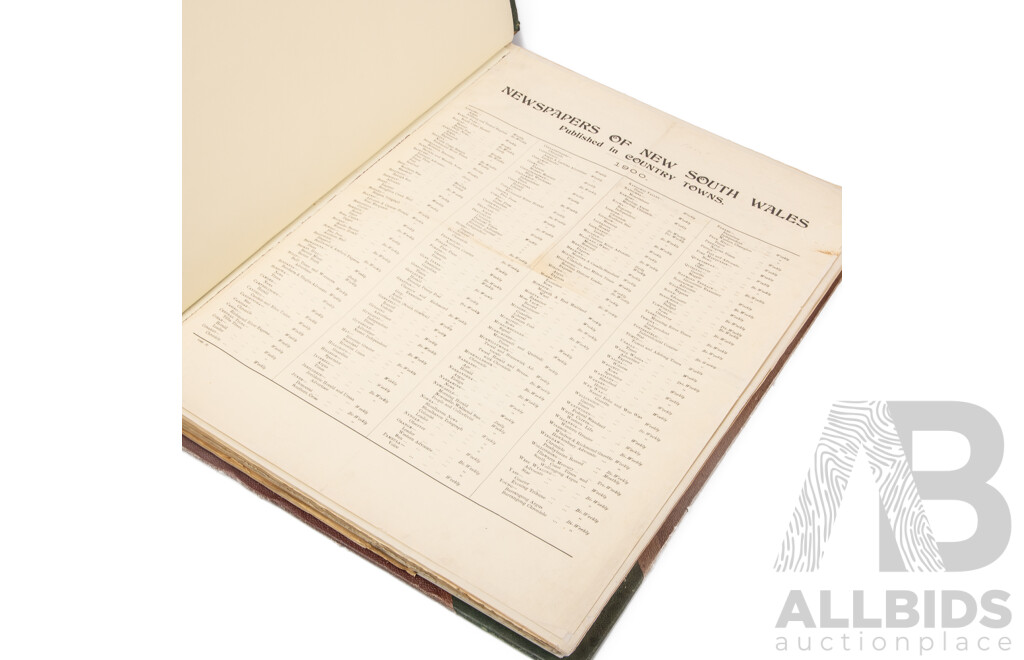 Wonderful Bound Antique Portfolio of Newspapers Published in New South Wales in 1875, 61L x 47W x 7D cm (dimensions)