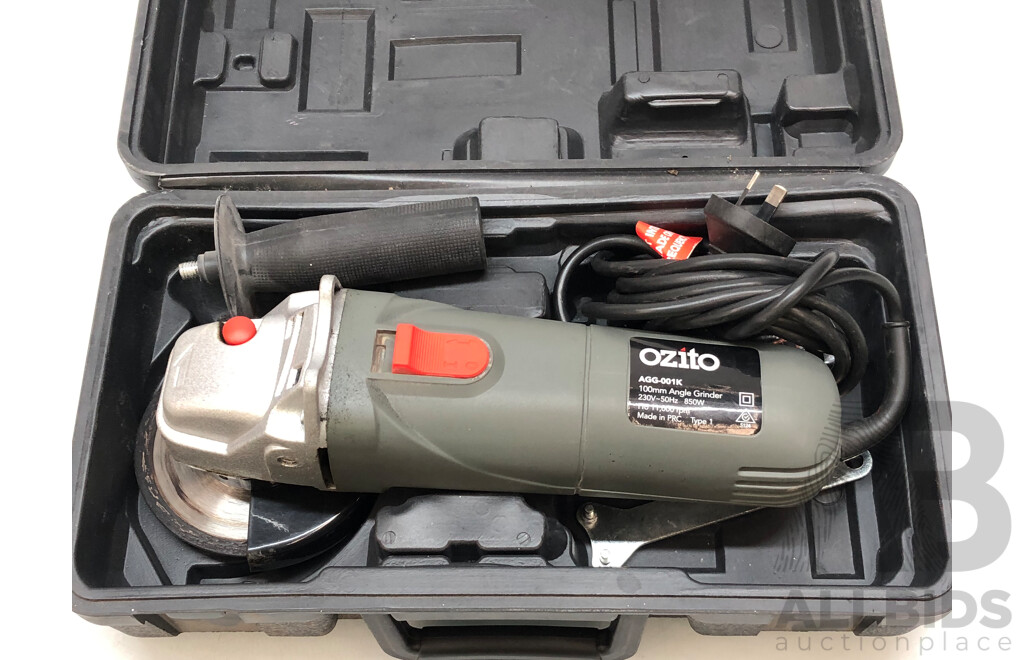 Ozito 850 Watt 100mm Angle Grinder Kit