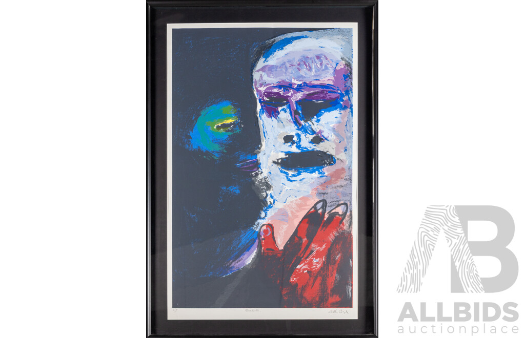 Arthur Boyd, (20th Century, Australian, 1920-1999), Macbeth, Artist's Proof Signed Silkscreen, 112H x 75W cm (frame)