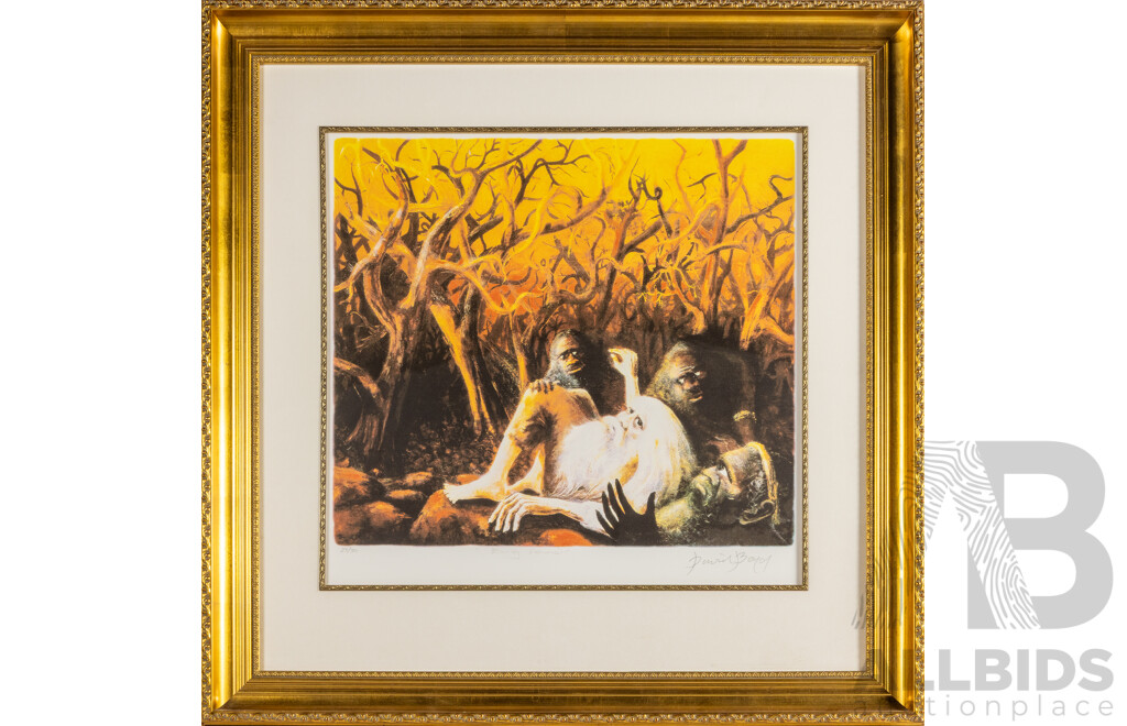 David Boyd, (20th Century, Australian, 1924-2011), King Found, Limited Editioned and Signed Screenprint on Arches Paper, 91H x 91W cm (frame)