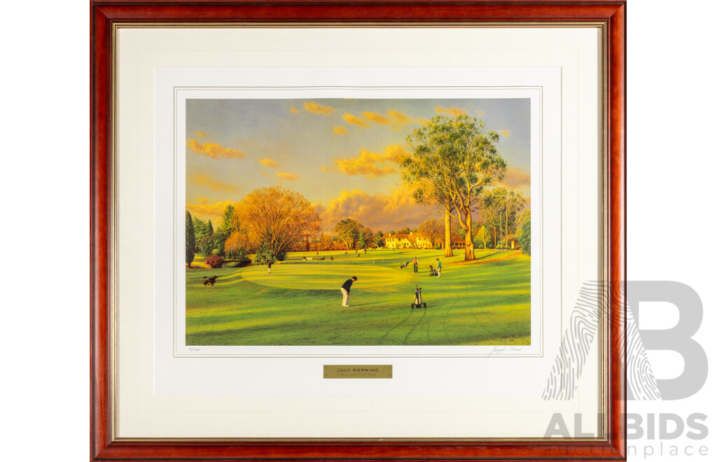 Joseph (Mraz) Frost (20th Century, Australian, 1953-), July Morning: Moss Vale Golf Club, Limited Editioned and Signed Print, 68H x 78W cm (frame)