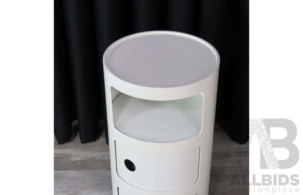 Plastic Three Tier Barrel Bedside