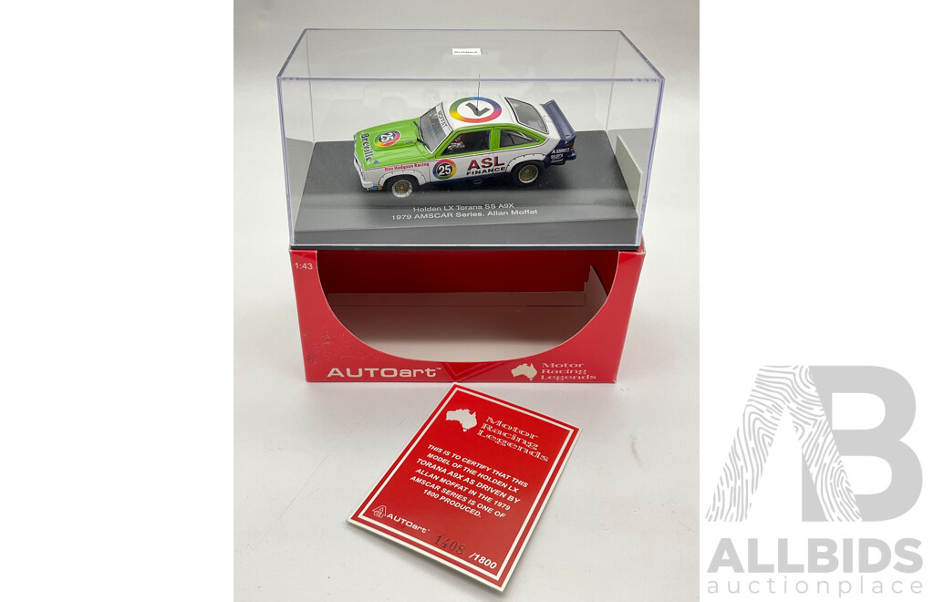 Boxed Autoart/Biante Motor Racing Legends Holden LX Torana SS A9X 1979 AMSCAR Series, Allan Moffatt, 1:43 Scale