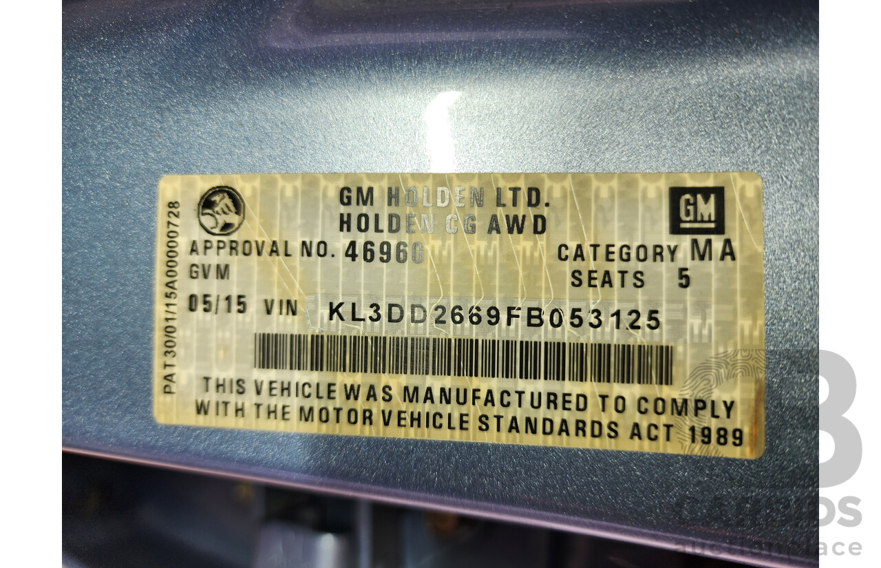 5/2015 Holden Captiva 5 LTZ (awd) CG MY15 4d Wagon Blue 2.2L