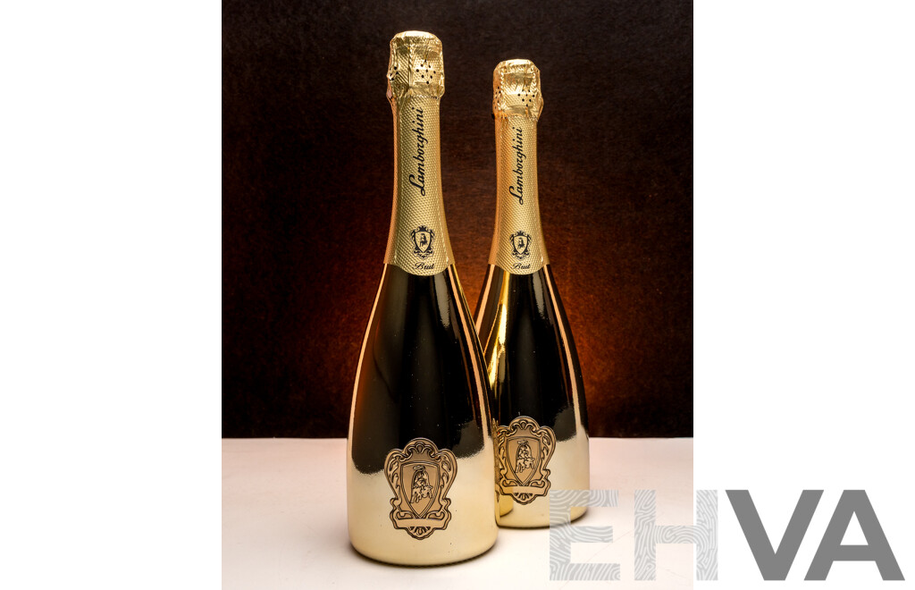 Lamborghini Gold Brut Pinot Noir Chardonnay NV 750ml - Lot of 2 Bottles - Total RRP $378