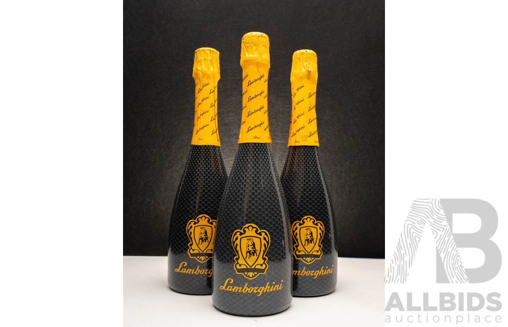 Lamborghini V12 Brut Pinot Noir Chardonnay NV 750ml - Lot of 3 Bottles - Total RRP $567
