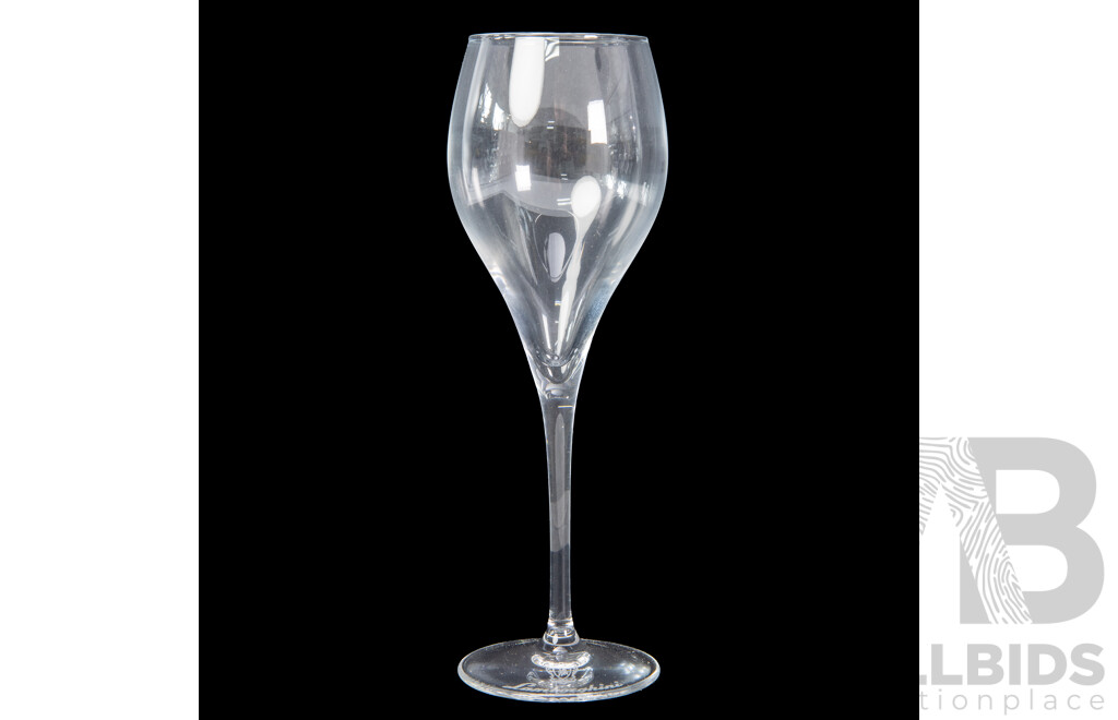 Set of 12 White Lamborghini Plastic Single Stem Wine Goblets